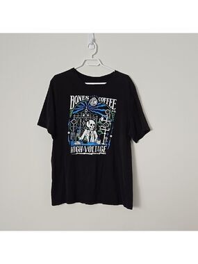 Bones Coffee High Voltage Black T-Shirt